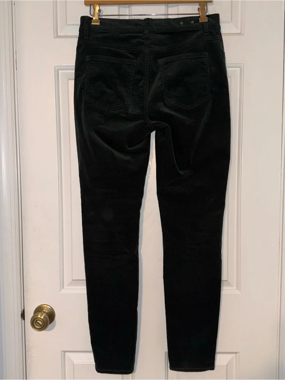 CAbi High-Rise Skinny cord corduroy Jeans pants in Dark spruce Green 4
